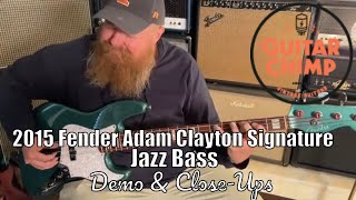Video thumbnail for 2015 Fender American Adam Clayton Signature Jazz Bass Sherwood Green by Guitar Chimp