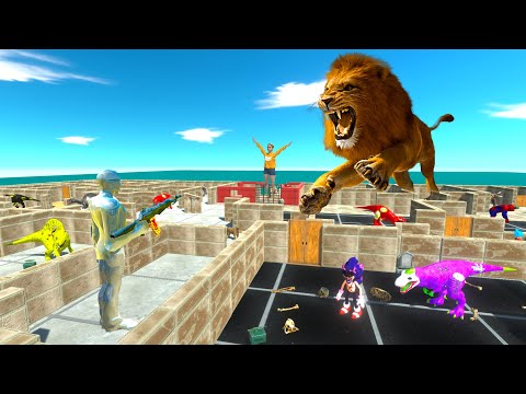 FPS AVATAR  SAVE his girl OF LION KING PARKOUR MAZE - Animal Revolt Battle Simulator