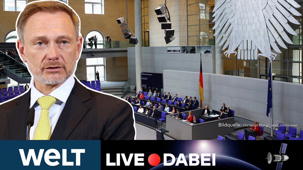 BUNDESTAG: Lindner stellt Haushaltsplan für Deutschland vor - Opposition wetzt die Messer |WELT Live
