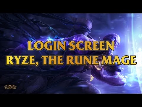 Ryze, The Rune Mage Login Screen