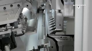 Salvagnini panel bender  P1 automatically bends a ceiling light