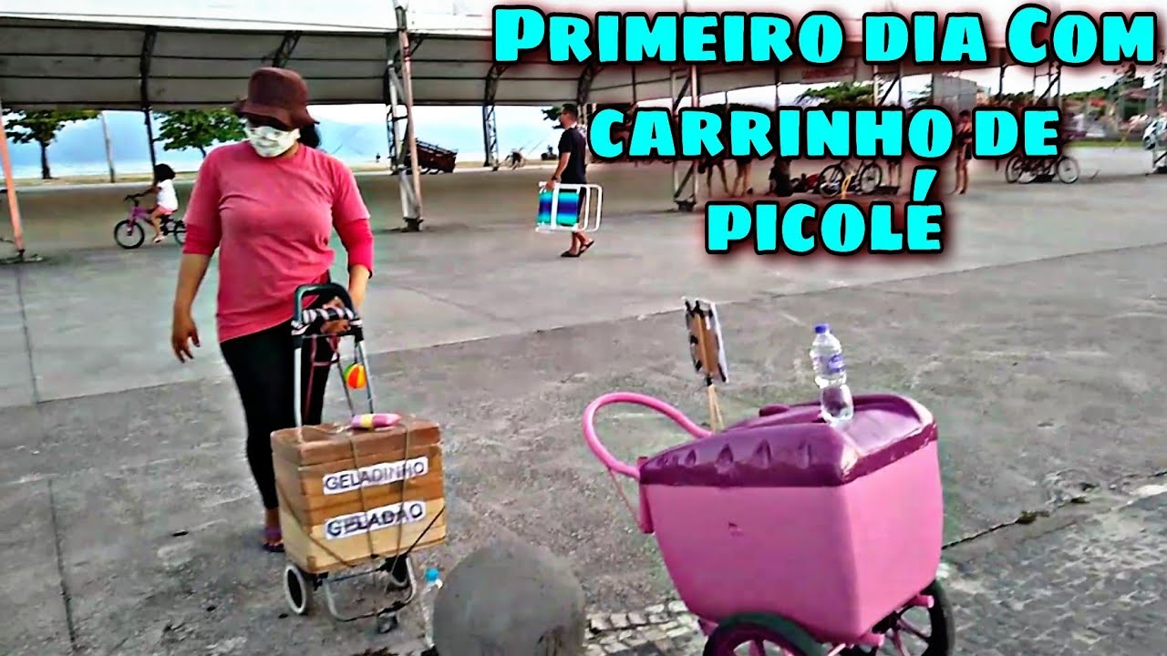 fomos vender pela primeira vez no carrinho de picolé depois de reformado #reciclagem #picole