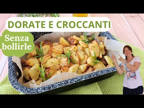 PATATE AL FORNO senza bollirle CROCCANTI fuori e morbide dentro