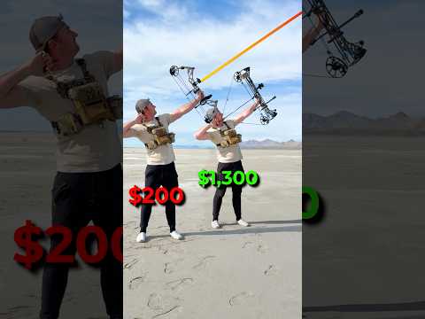 $200 bow vs $1,300 bow - which one shoots further? #hunting