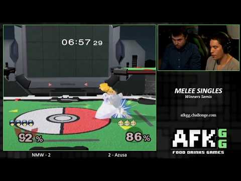 Melee - NMW (C. Falcon) vs Azusa (Peach) - Winners Semis at AFK6