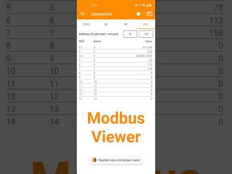 Modbus Viewer: TCP, RTU, BT