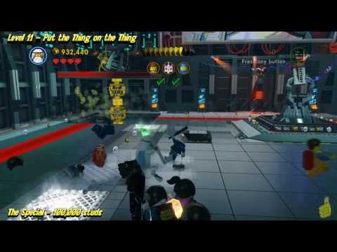 The Lego Movie Videogame: Level 11 Put the Thing on the Thing - STORY Walkthrough - HTG