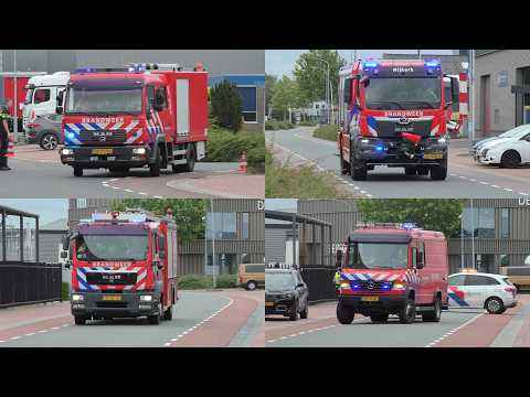 Brand in machine bij SELL Plastics in Nijkerk, brandweer schaalt op naar middel brand