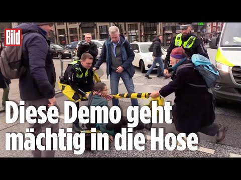 Klima-Kleber wurden gestoppt: Peinlicher Protest in Hamburg geht schief