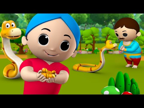 Magical Gold Snake Story सोना देने वाला सांप हिन्दी कहानी 3D Animated Kids