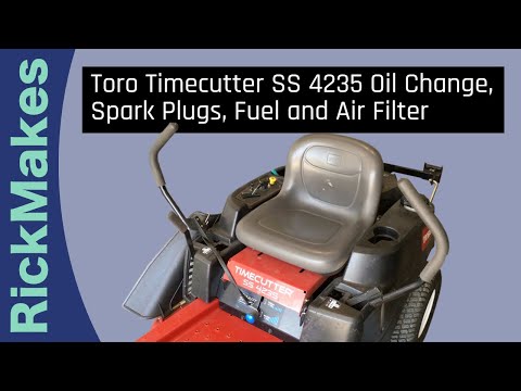 Toro Timecutter SS 4235 Oil Change, Spark Plugs, Fuel and Air Filter