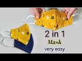Very Easy New Style Pattern Mask Face Mask Sewing Tutorial How To Make Face Mask At Home Diy Mask