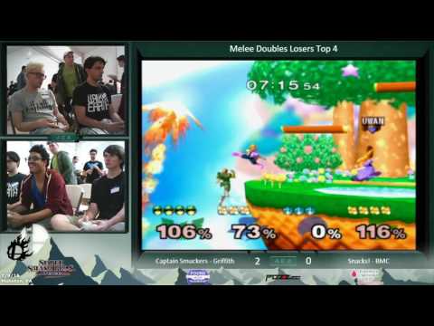 AEX 11: Captain Smuckers & Griffith vs. Snacks! & BMC | Melee Doubles Semis