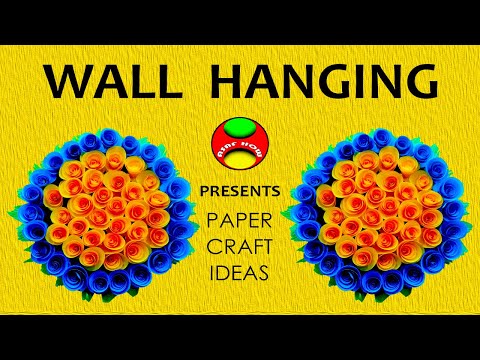 ASAF HOW PRESENTS WALL DECORATION IDEAS WITH PAPER FLOWERS | DIY WALL HANGING |