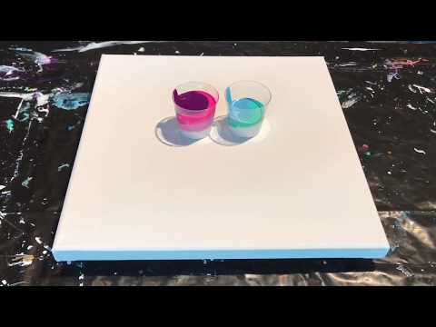 (77)Acrylic Pouring - Trying the Paint Kiss 💋