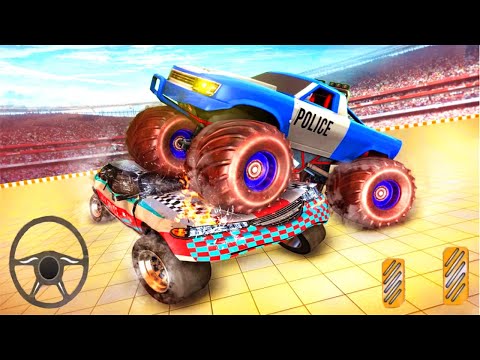 Monster Truck Demolition Derby Games：US Police Demolition Derby #5 - Android Gameplay