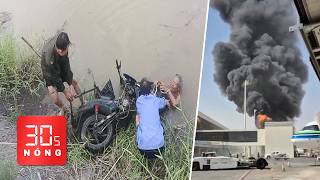 Bản tin 30s Nóng: Tìm chủ chiếc xe máy dưới mương nước; Sân bay Saudi Arabia bị tấn công