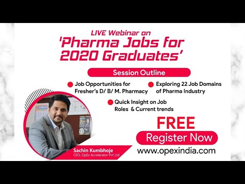 India's Largest LIVE Pharma Webinar | Pharma Jobs for 2020 Graduates