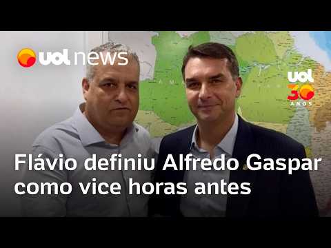 Flávio Bolsonaro definiu Alfredo Gaspar como vice 24 horas antes do anúncio