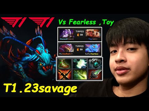 T1 23savage Weaver 12K MMR Carry Smurf Pactice Hard For SG Major vs Fearless Toy Dota 2 pro Gameplay