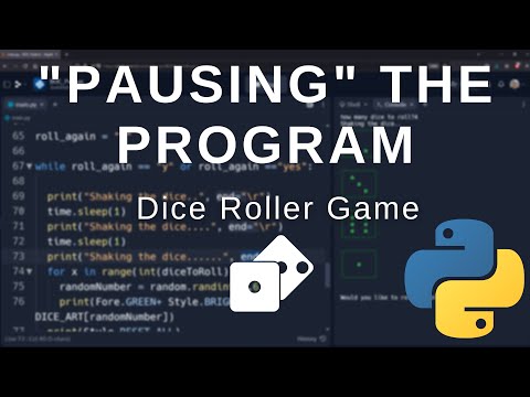 Beginner Python Using Time Dice Roller Game Tutorial