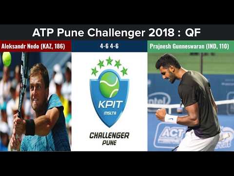 Prajnesh Gunneswaran vs Aleksandr Nedovyesov : ATP KPIT Pune Challenger QF - 2018