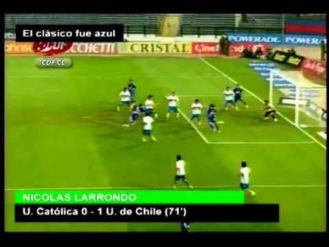 Hugo Notario- Centro y gol Nicolás Larrondo UdeChile vs Uc