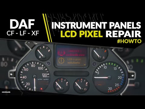 DAF CF, LF, and XF instrument clusters LCD pixel repair (pre-facelift models)