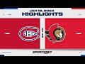 NHL Highlights Canadiens Vs Senators January 18 2024