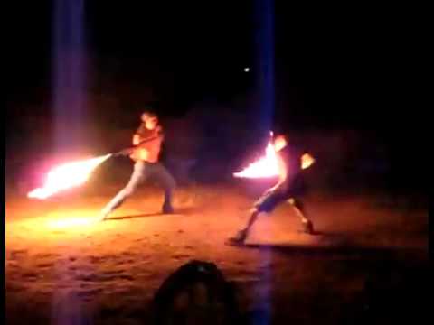 Flaming Sword Fight - Funny Videos