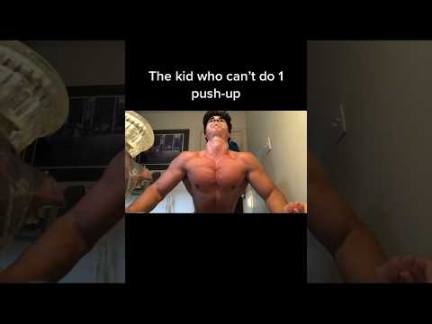 The kid can’t do one push-up #pushups #chestworkout #bodybuilding