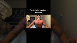 The kid can’t do one push-up #pushups #chestworkout #bodybuilding