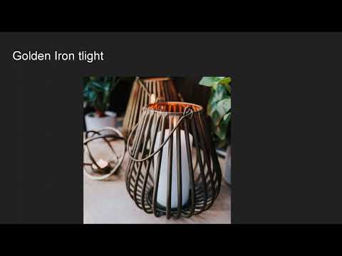 Golden iron single t light candle holder, 200 gram, size/dim...