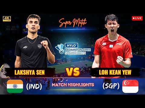 Super Match 🔴 Lakshya Sen (IND) vs Loh Kean Yew (SGP) Hylo Open Badminton