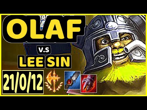 SEONGHWAN (OLAF) vs LEE SIN - 21/0/12 KDA JUNGLE CHALLENGER GAMEPLAY - KR