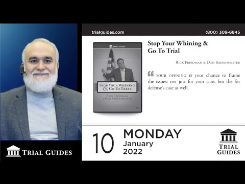 Trial Guides Tip of the Day with Michael Leizerman January 10, 2022