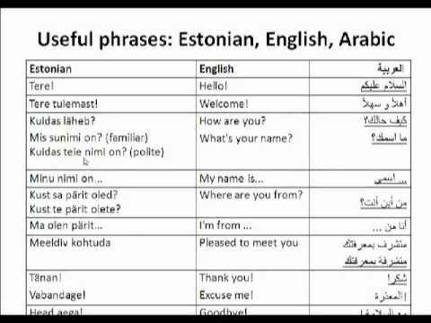 Speak Estonian! Some useful phrases.wmv