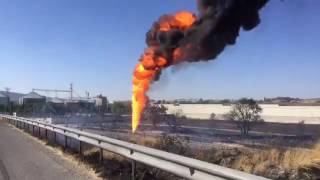 Incendio ducto de PEMEX en México