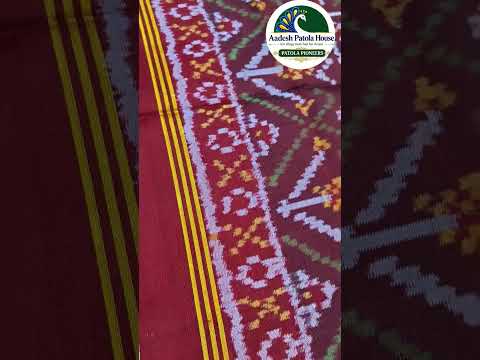 Red Jad Border Nanu Narikunj Motifs Chaniya Choli Dupatta Single Ikat 8 Ply Silk
