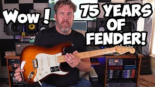 Video thumbnail for Fender 75th Anniversary Commemorative Stratocaster - 2-Color Bourbon Burst by Rich Bischoff