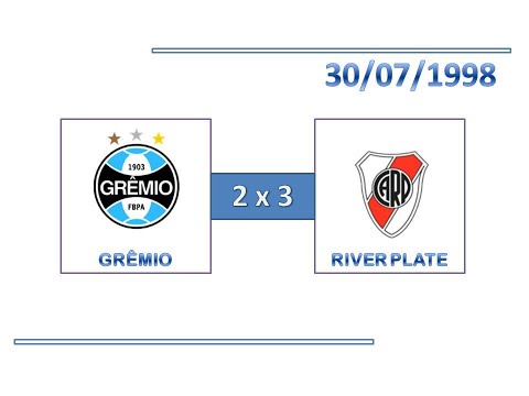 GOLS: Grêmio 2 x 3 River Plate - 30/07/1998 - Cop...