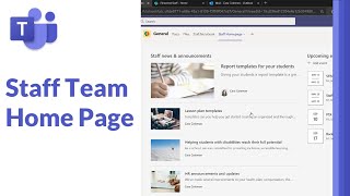 How to create a Staff home page in Microsoft Teams