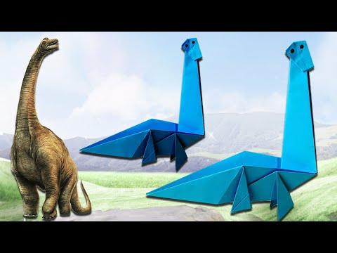 Dinosaur | How to make origami 3D Brachiosaurus | Step by Step Tutorial
