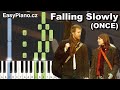 Falling Slowly (Glen Hansard, Markéta Irglová): MIDI + synthesia tutorial + piano sheets