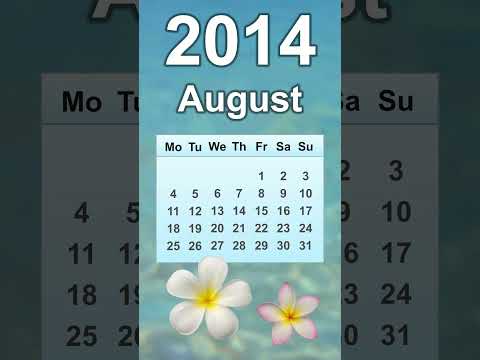 August 2014 Calendar