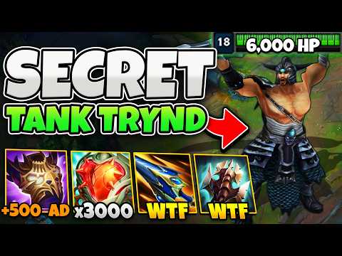 WTF?! THIS TANK TRYNDAMERE BUILD IS ACTUALLY BUSTED (500+ AD, 6000+ HEALTH)
