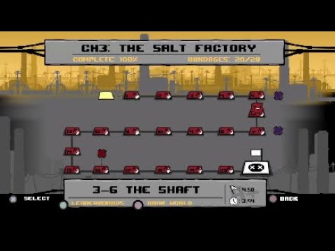 Super Meat Boy - Salt Boy Trophy (Beat The Salt Factory Light World Without Dying)