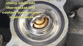 Chevy silverado thermostat & coolant temp sensor replacement 4.3l vortec
