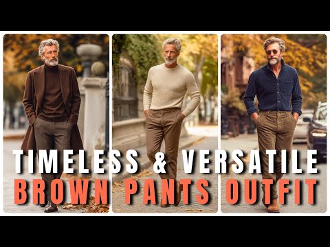 Timeless & Versatile: 20 Brown Pants Outfit Ideas for Mature Men in Autumn - men's fashion
