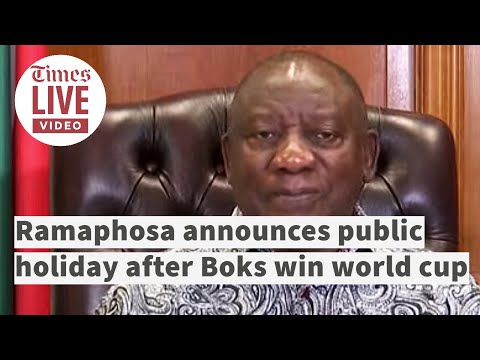 December 15 declared a public holiday by Cyril Ramaphosa after Springboks world cup win
